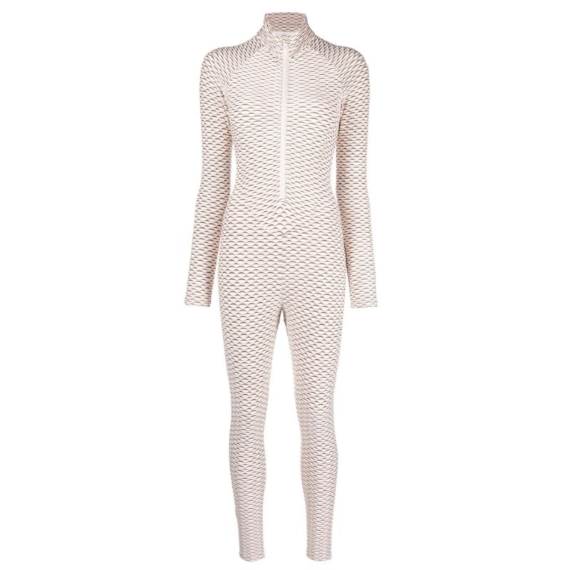 Patterned Sport Jumpsuit Ivory | TESSITURA | Wolf & Badger