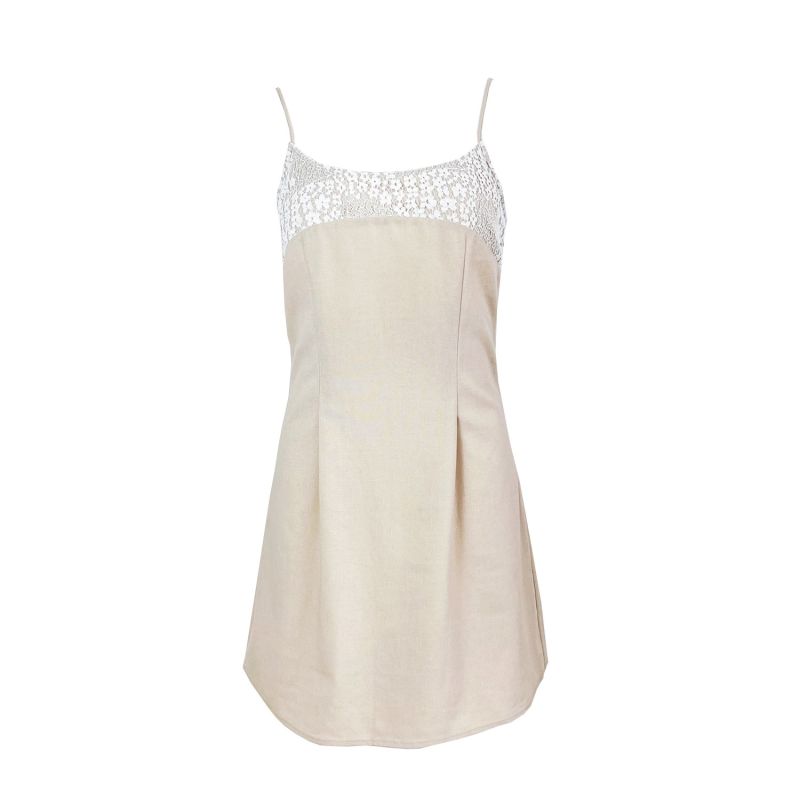 Payton Linen Lace Mini Dress image