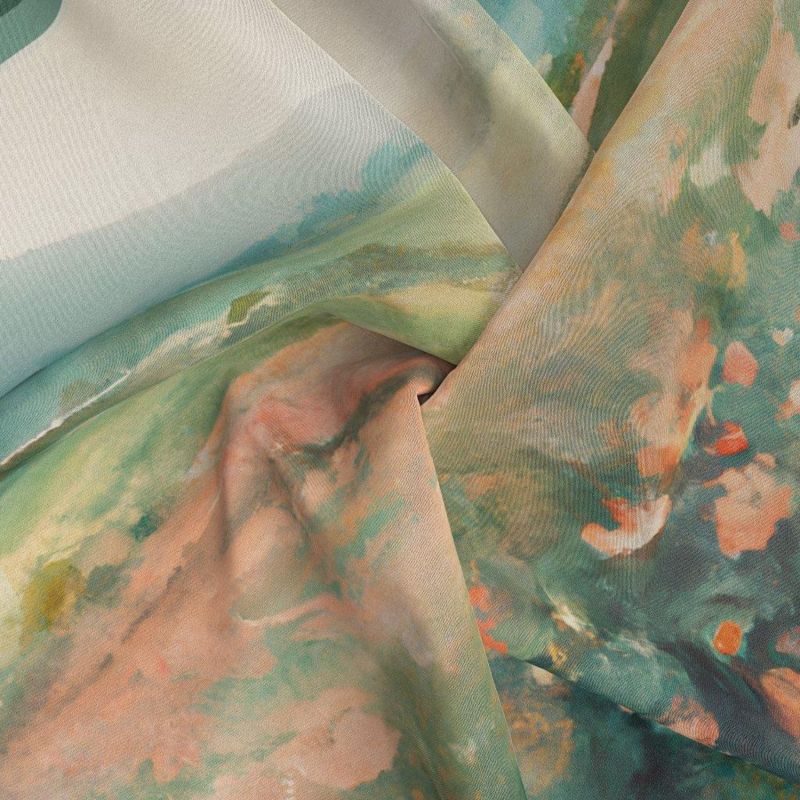 Peach Fields Women's Silk Scarf image