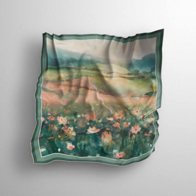 Peach Fields Women's Silk Scarf image