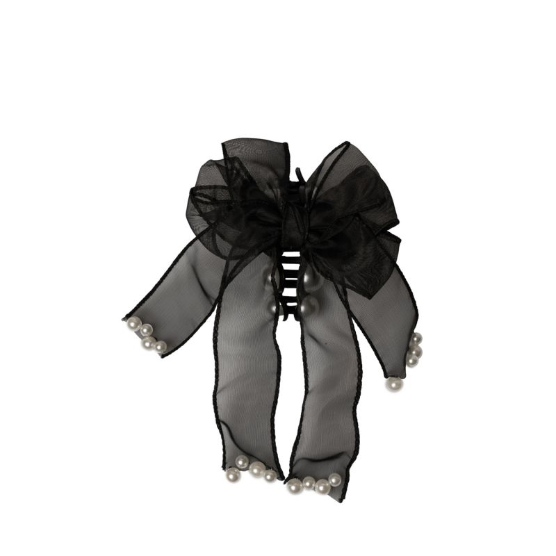 Pearl Bow Clip In Black image