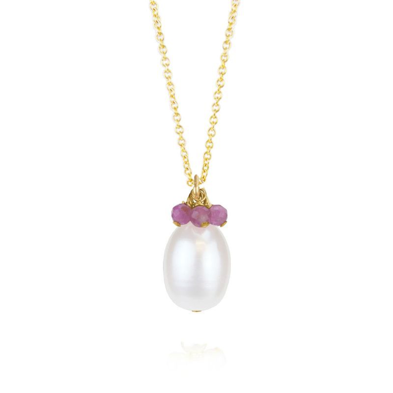 Pearl Cluster Drop Pendant image