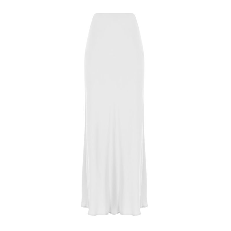Pearly Vegan Silk Long Skirt image