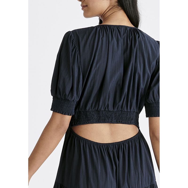 Peekaboo Back Dress In Navy image