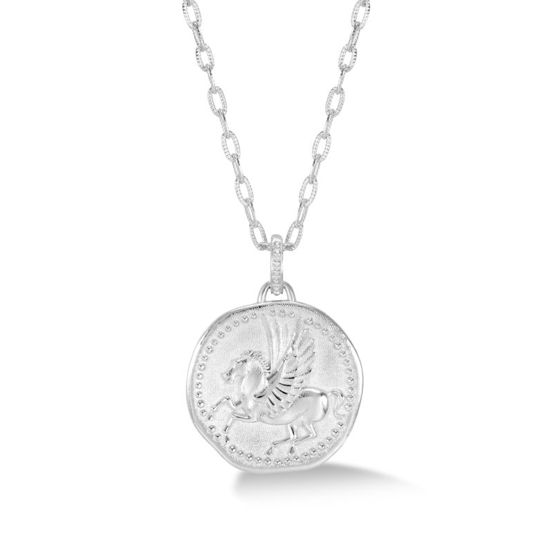 Pegasus Overcome And Thrive Talisman Necklace In Silver image