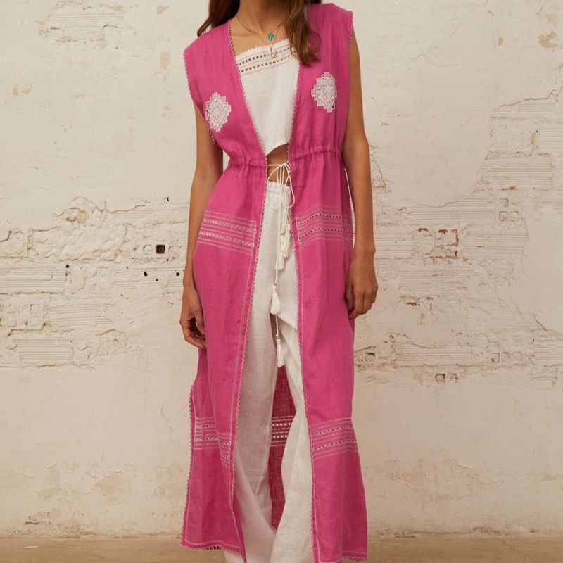 Pelageya Beach Cover-Up In Fuchsia Pink image