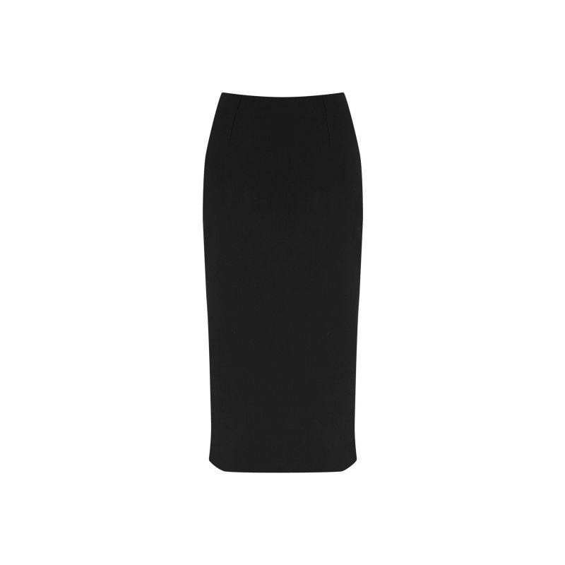 Knee Length Pencil Skirt - Front Slit Knit