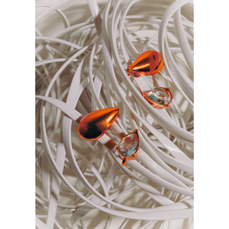 Orange Kusanagi Drop Earrings image