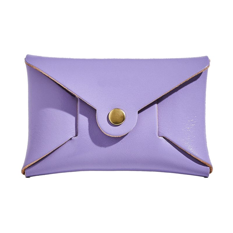 Lilac leather purse shop