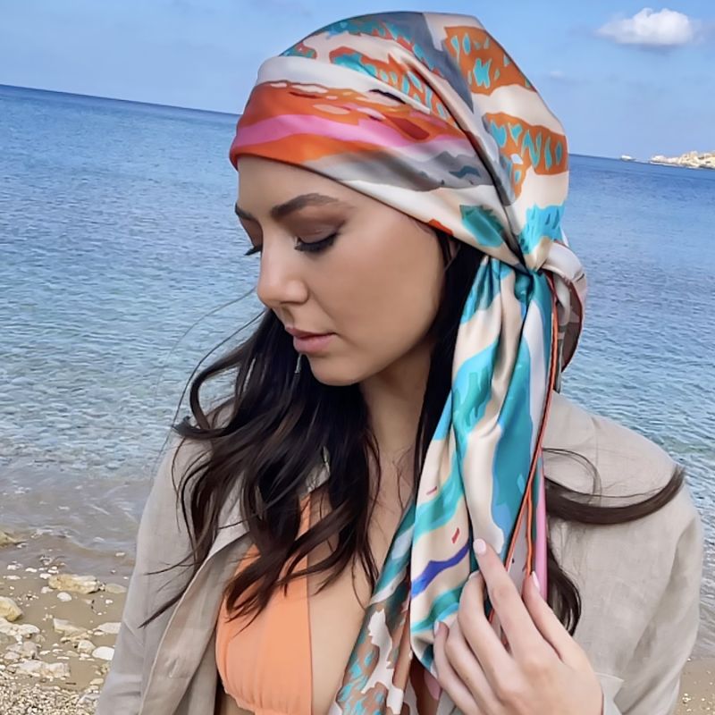 Pesca Silk Maxi Scarf image