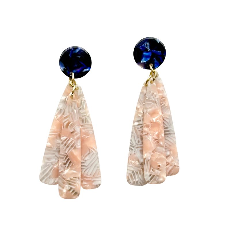 Petal Drop Earrings In Blushing Beauty image