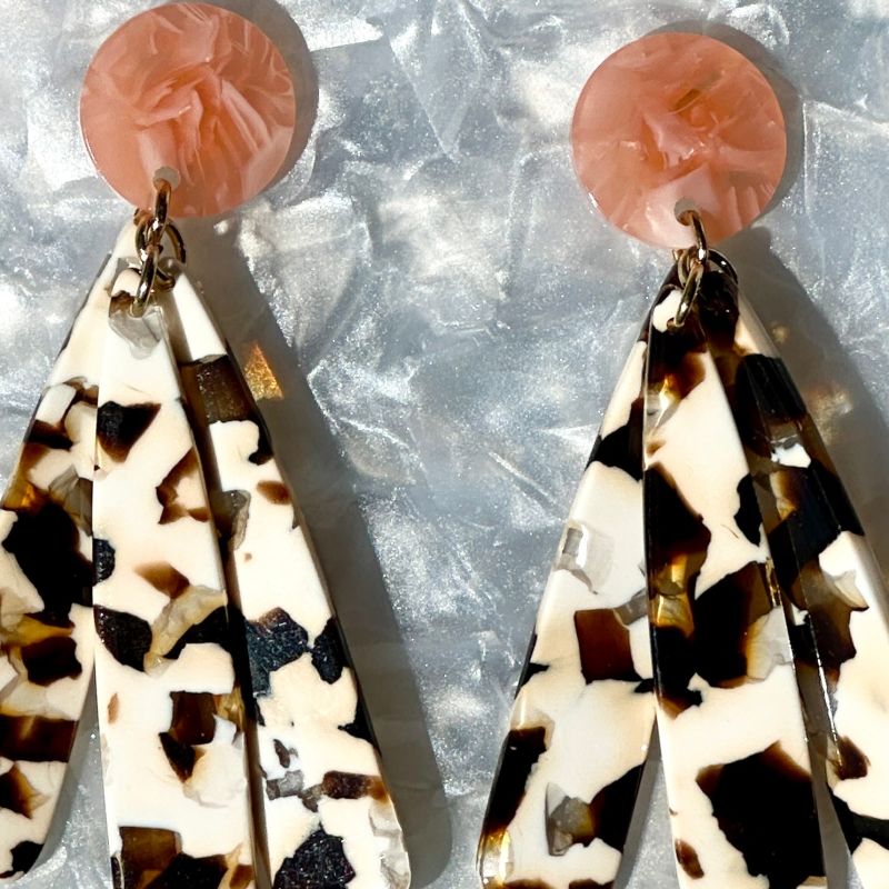 Petal Drop Earrings In Nougat image