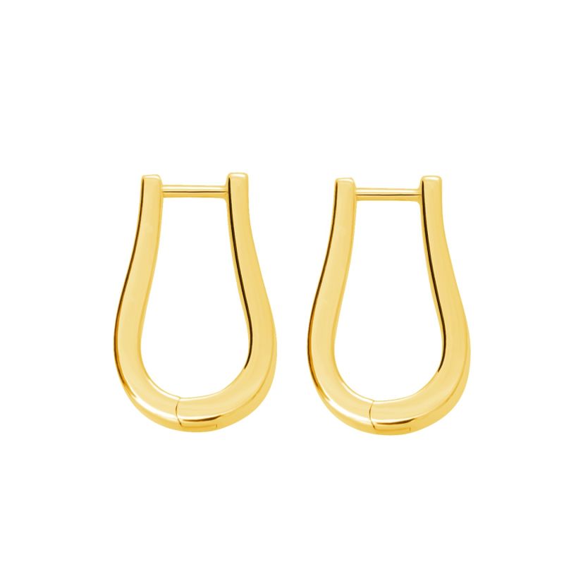 Petal Hoops Medium In Gold Vermeil image