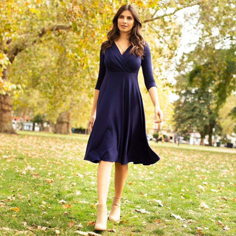 Petite Annie Dress In Eclipse Blue image