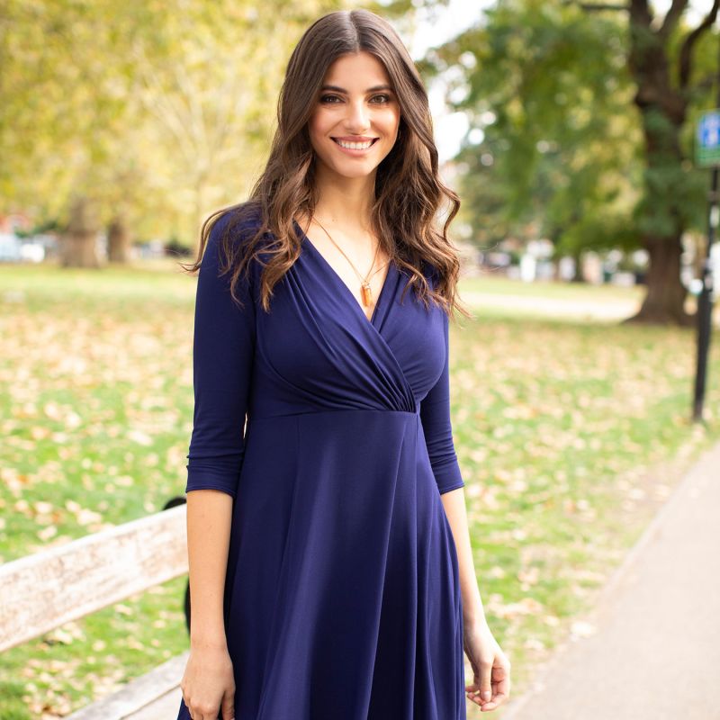 Petite Annie Dress In Eclipse Blue image