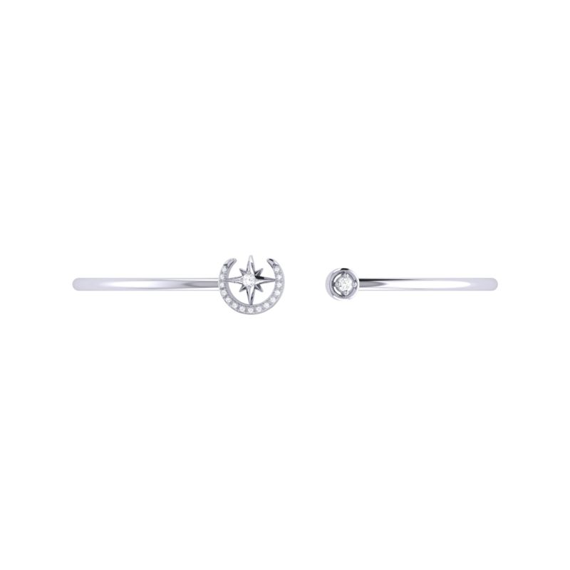 North Star Crescent Cuff In Sterling Silver image