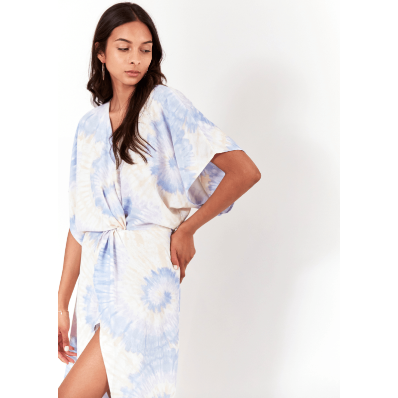 Joey Maxi Dress - Ice Blue Tie Dye | LEZAT | Wolf & Badger