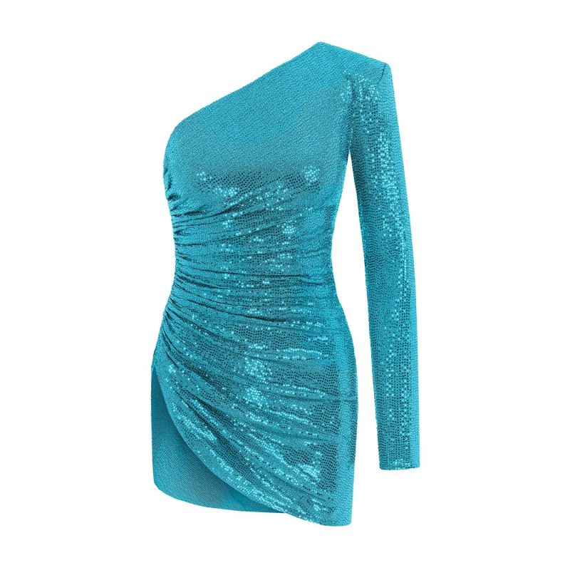 Viva Forever Dress - Shiny Turquoise image