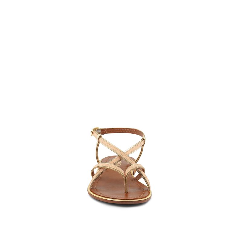 Pheobe Strappy Beige Flat Sandals image