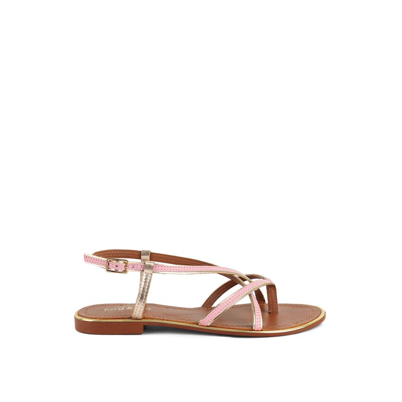 Pheobe Strappy Pink Flat Sandals image