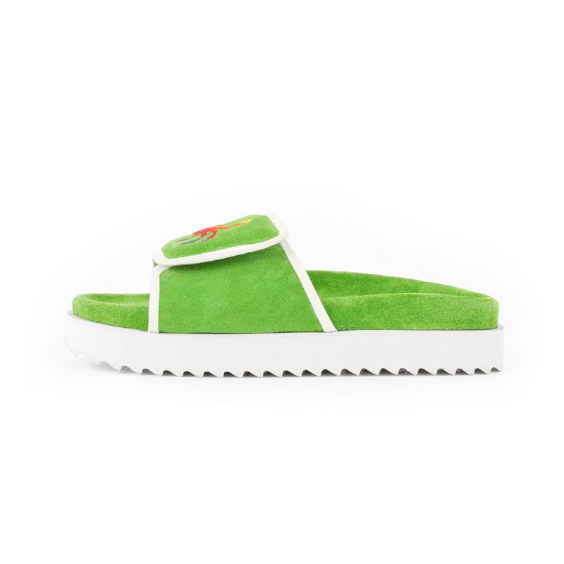 Phin Suede Slides -Green image