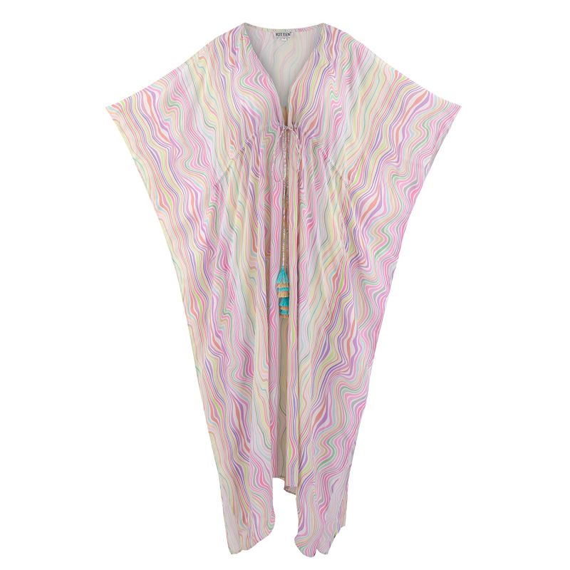 Selina Pastel Candy Maxi Kaftan image