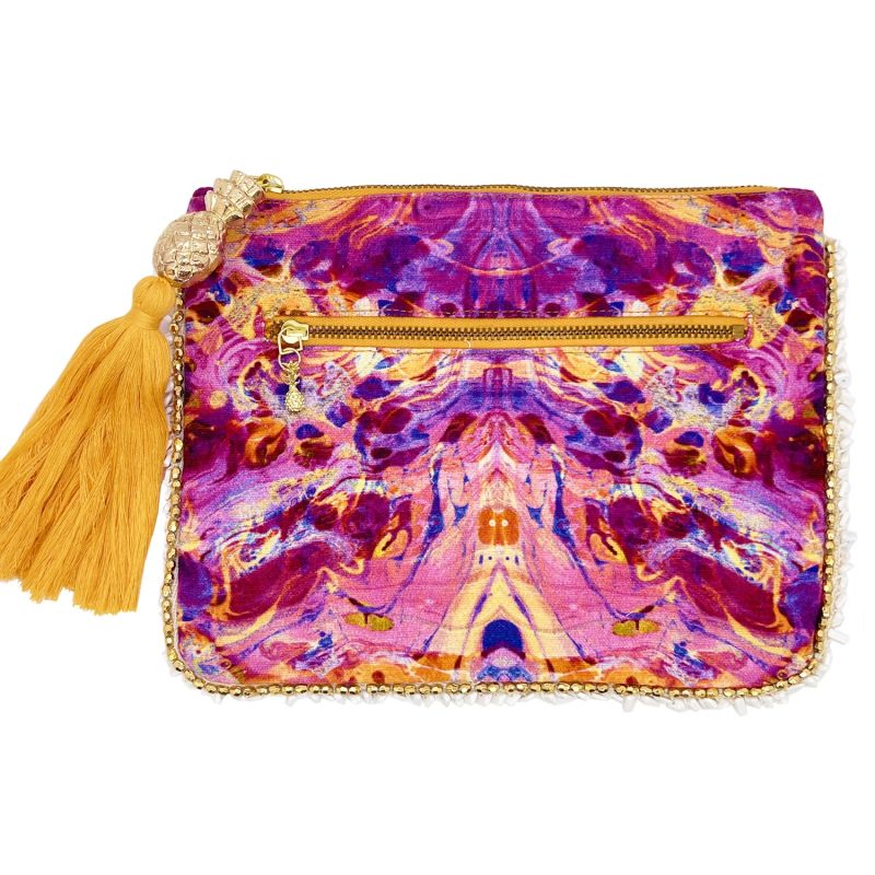 Pink Fire Clutch Bag image