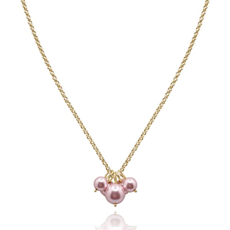 Pink Freshwater Pearl Bubbles & Narrow Belcher Chain Set image
