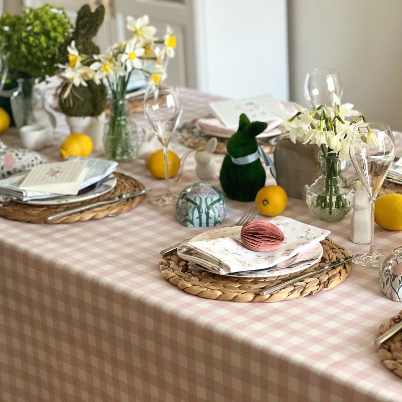 Pink Gingham Tablecloth image