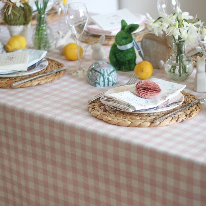 Pink Gingham Tablecloth image