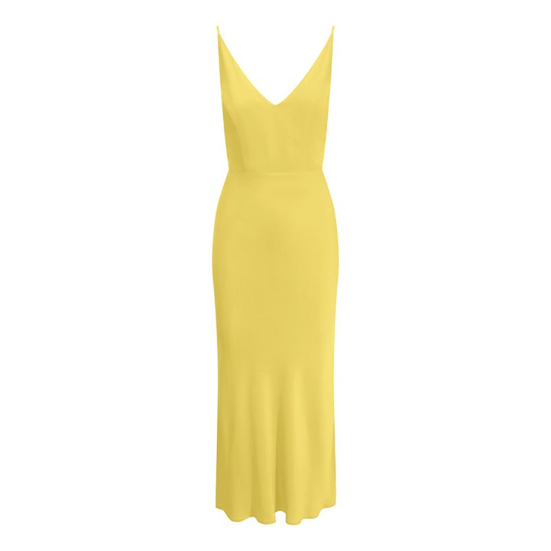 Bella Midi Dress In Mimosa Yellow image