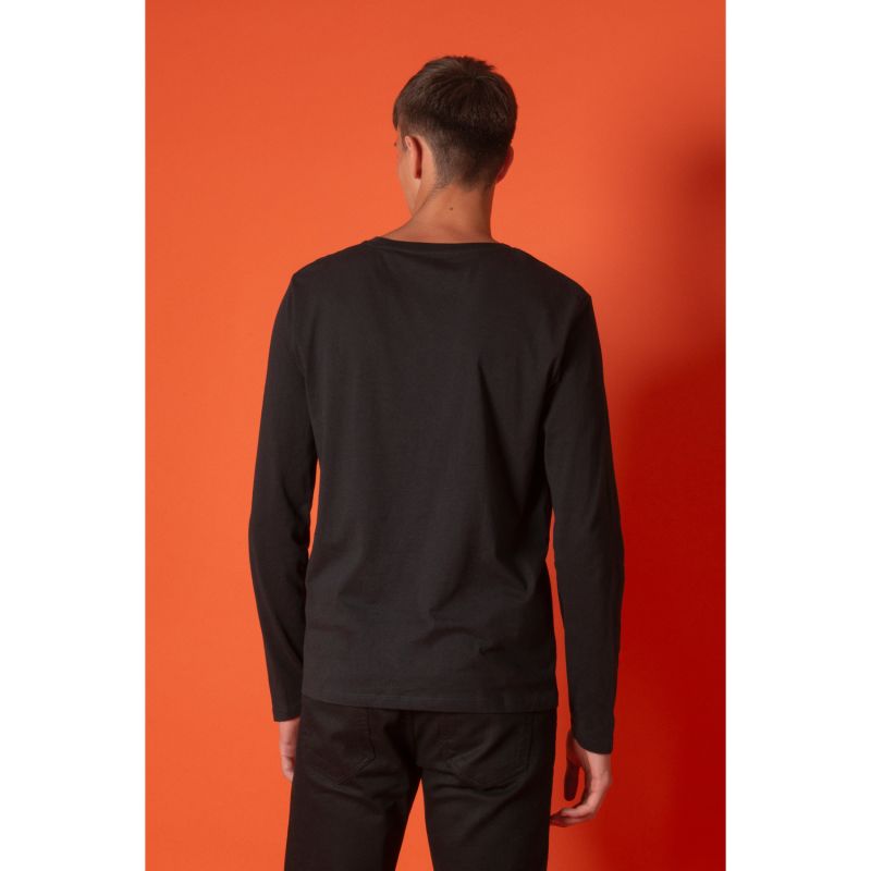 Bee Embroidered Long Sleeved Top Black Men image