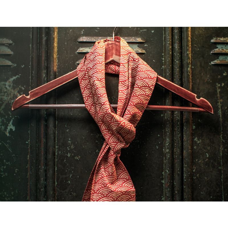 &Sons Red Waves Scarf image