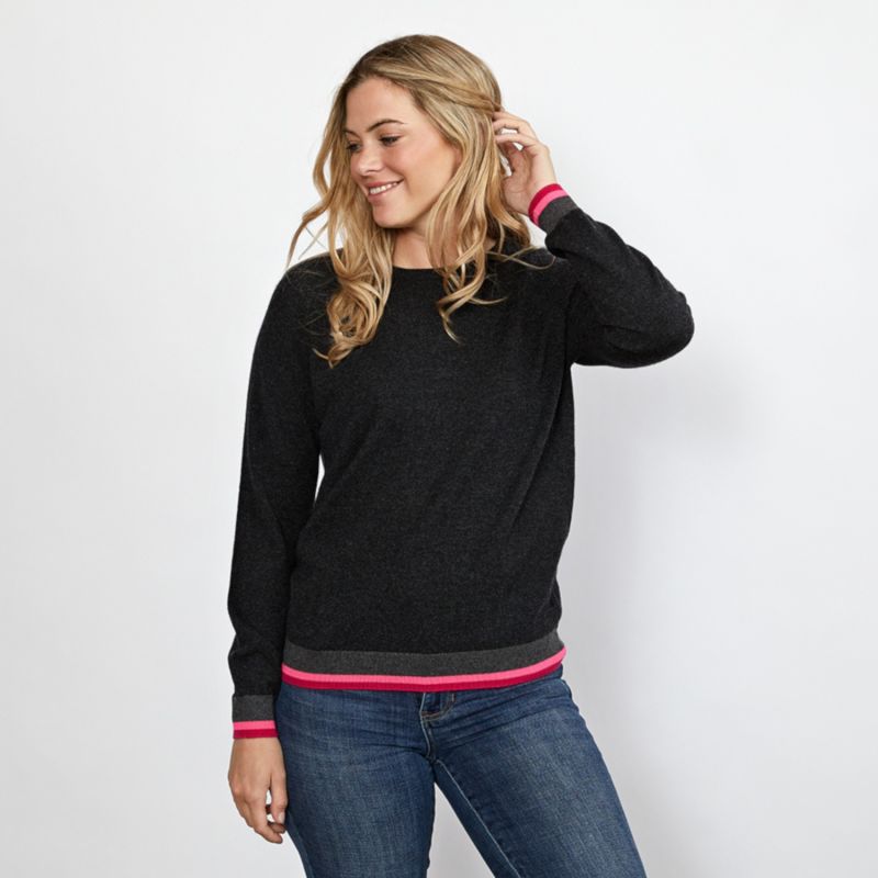 Cecilia Charcoal & Neon Cashmere Jumper image