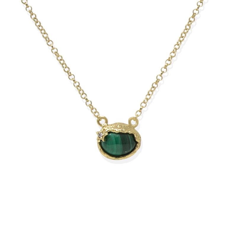 Ad Astra Gold-Plated Malachite Necklace image