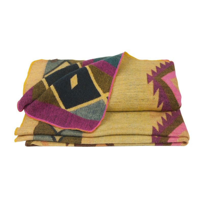 Plaid/Throw Native Ocher Alpaca Wool - Yellow & Orange image