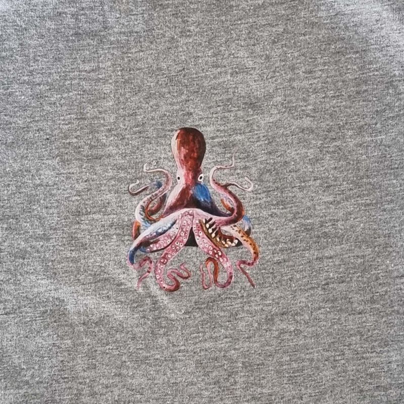 Octopus, Grey T-Shirt image