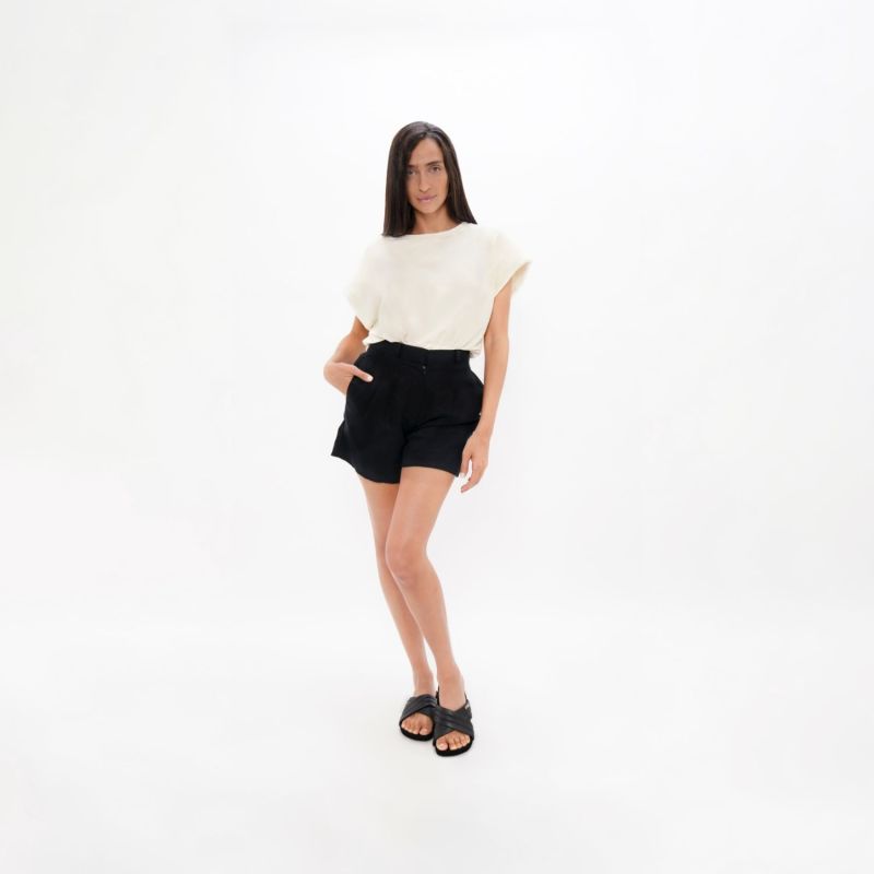 Muscat - Pyratex Seaweed Fibre Bold Shoulder Tee - Powder White image