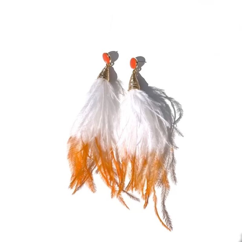 Orange Crush Tassel Earrings image