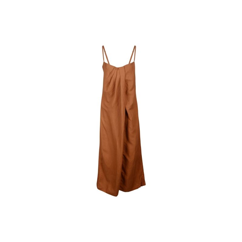 Pleated Linen Bra Dress Copper image