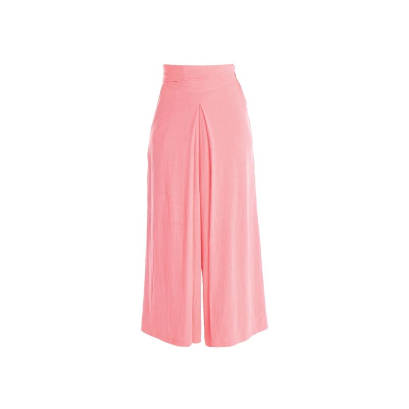 Pleated Palazzo Pant - Pink & Purple image