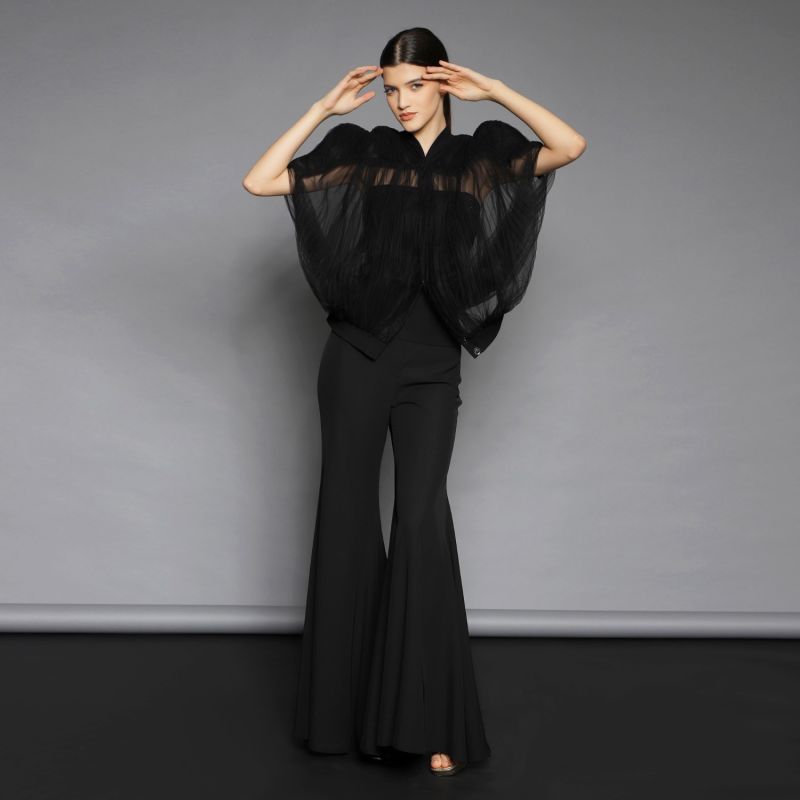 Pleated Tulle Blazer image