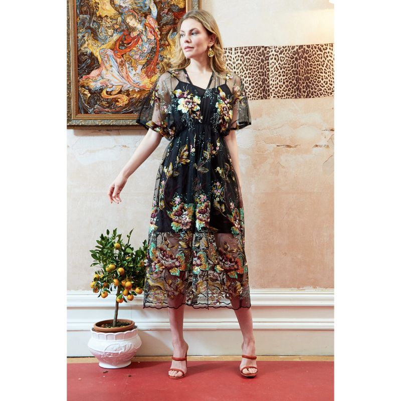 Natalie print midi dress Outlet