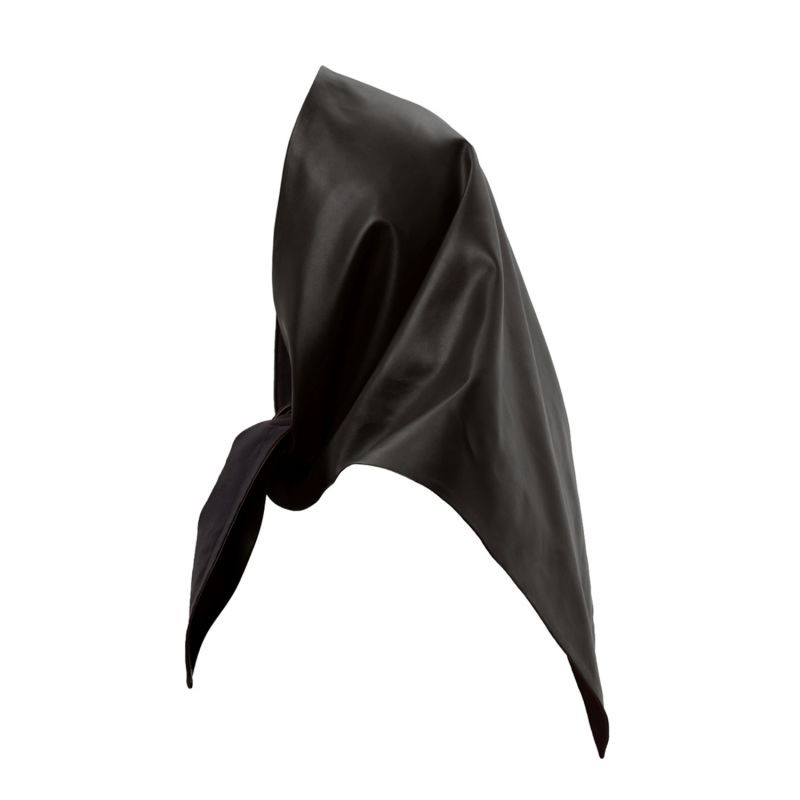 Black Faux Leather Shawl Scarf image