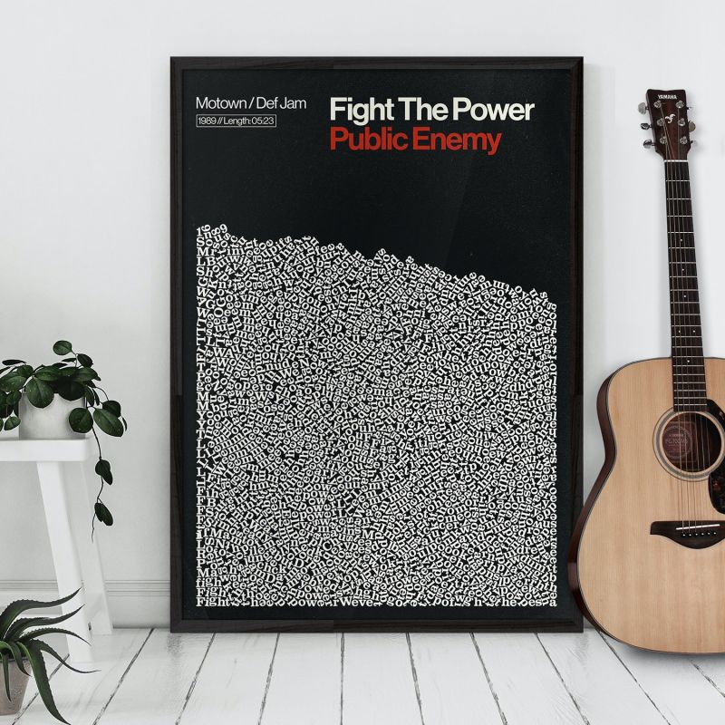 Fight The Power - Song Lyric Print image
