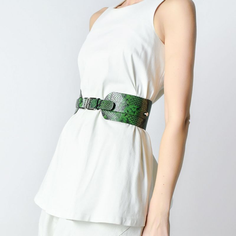 Leather Waist Mara Belt Green image