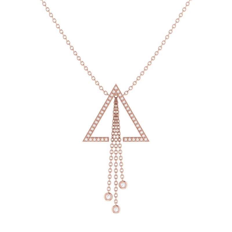 Skyline Lariat Necklace In 14 Kt Rose Gold Vermeil On Sterling Silver image