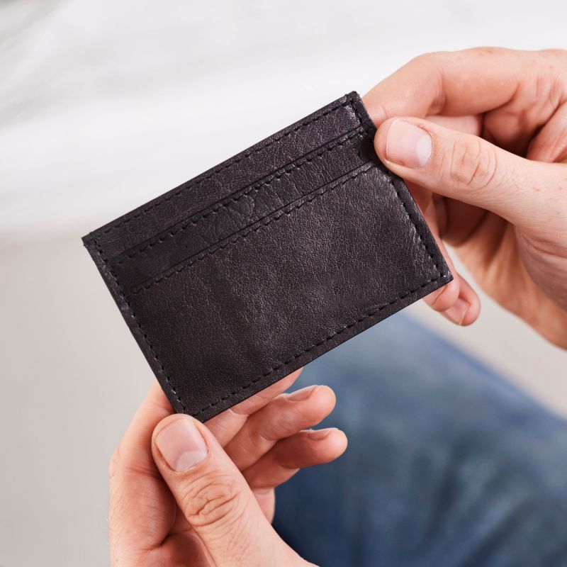 Luxe Black Leather Card Holder image