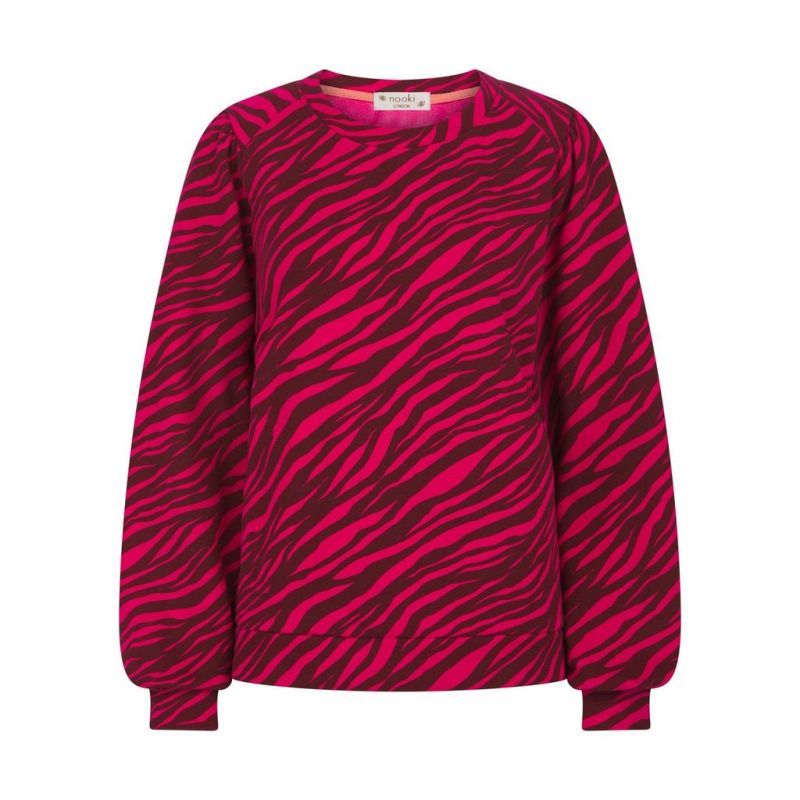Printed Zebra Piper Sweater-Pink image