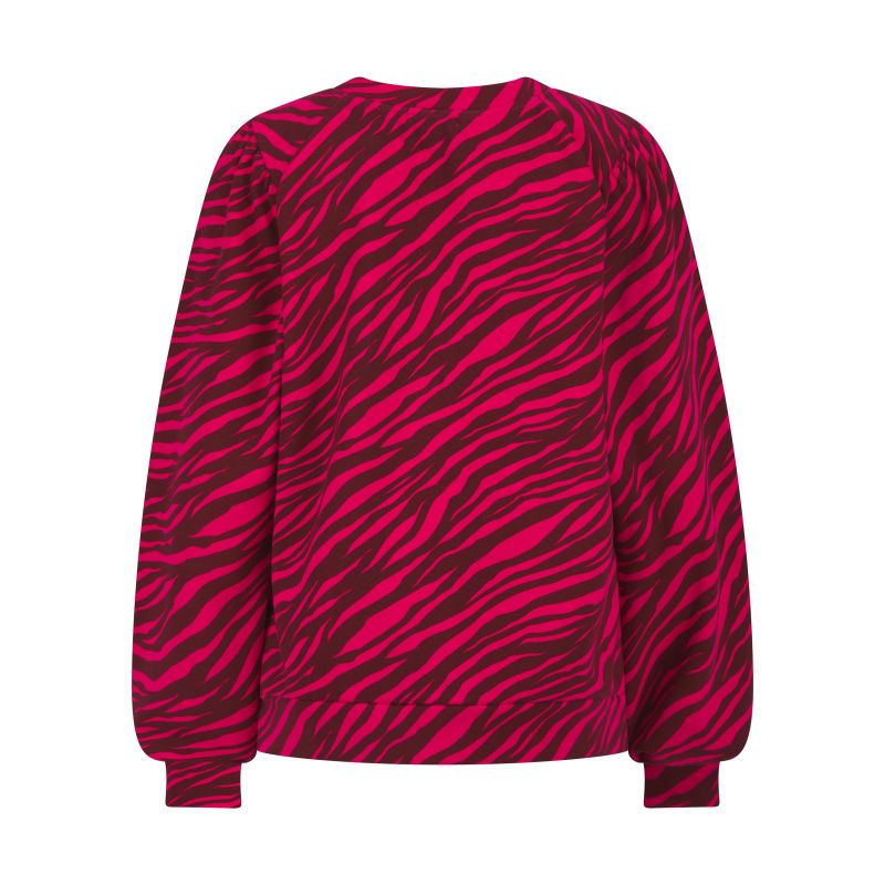 Printed Zebra Piper Sweater-Pink image